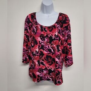 Style & Co L Top Lined Stretch 3/4 Sleeve